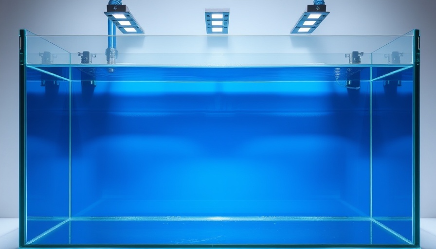 Sleek glass aquarium design showcasing clean lines for CADE Canadian Distribution.