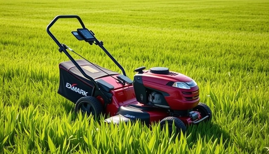 Exmark Commercial 30 X-Series walk-behind mower on green grass.