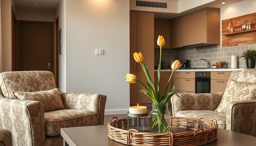 Cozy apartment interior design with patterned chairs and stylish decor.
