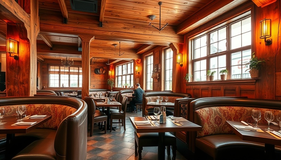 Little Cat Lodge design ideas: cozy booth seating with wooden beams.