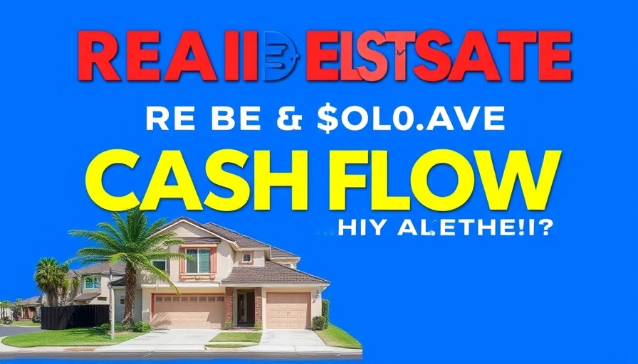 Real estate ad for cash-flowing properties with investment stats.