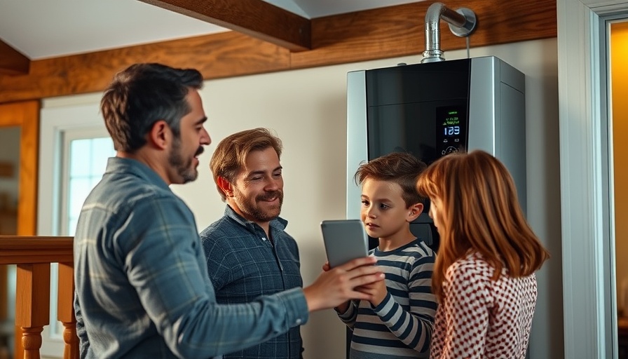 Family exploring modern water heater advancements at home