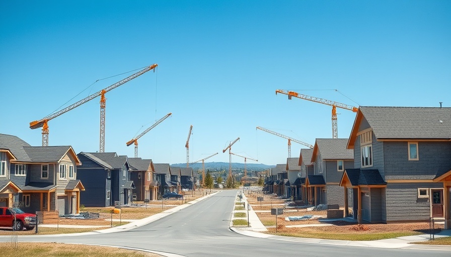 Construction site showcasing builder confidence with modern homes being built.