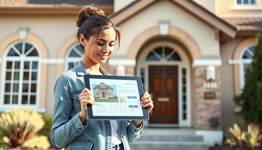 Woman appraising house exterior with tablet, illustrating How House Appraisals Work.