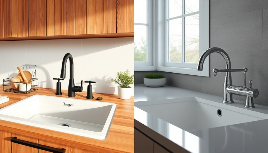 Comparison of undermount vs. drop-in sink kitchen setup.