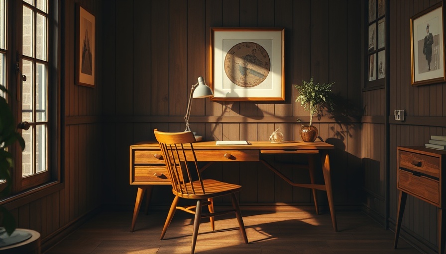 Warm desk space highlighting good light and home design trends.