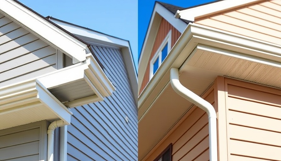 Two houses with clean gutters for wildfire prevention.