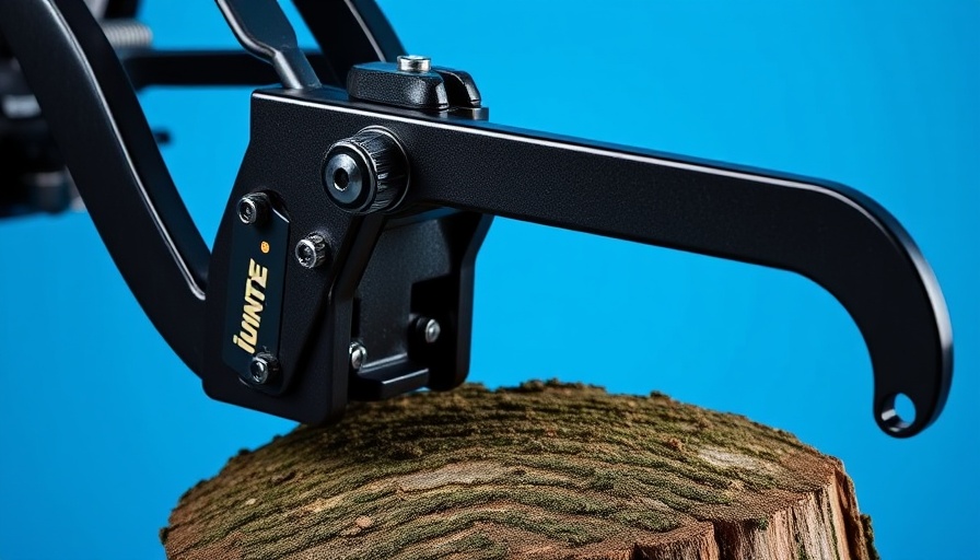 High-quality Ignite Tree Puller for Skid Steers on blue background.