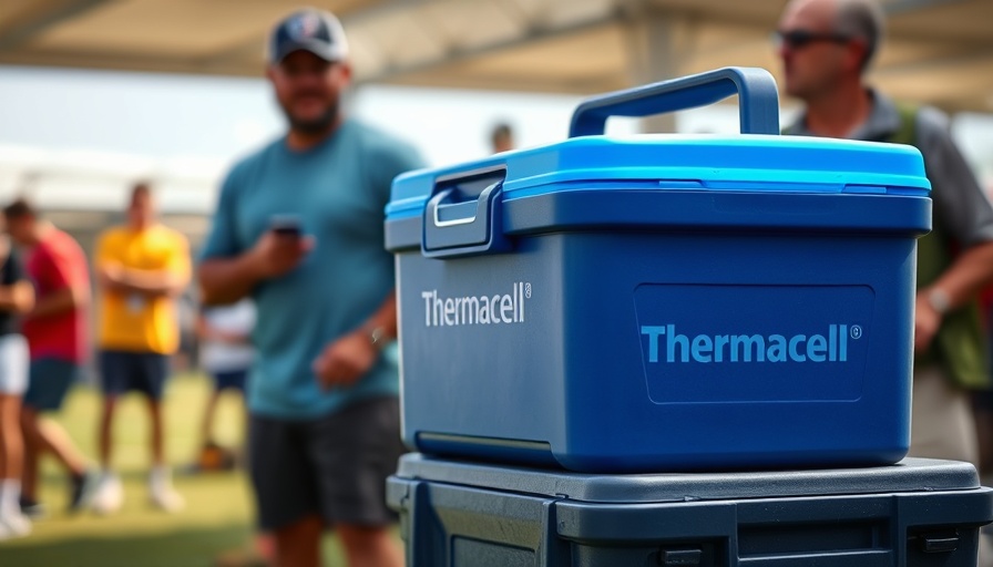 Thermacell mosquito control on a cooler outdoors.
