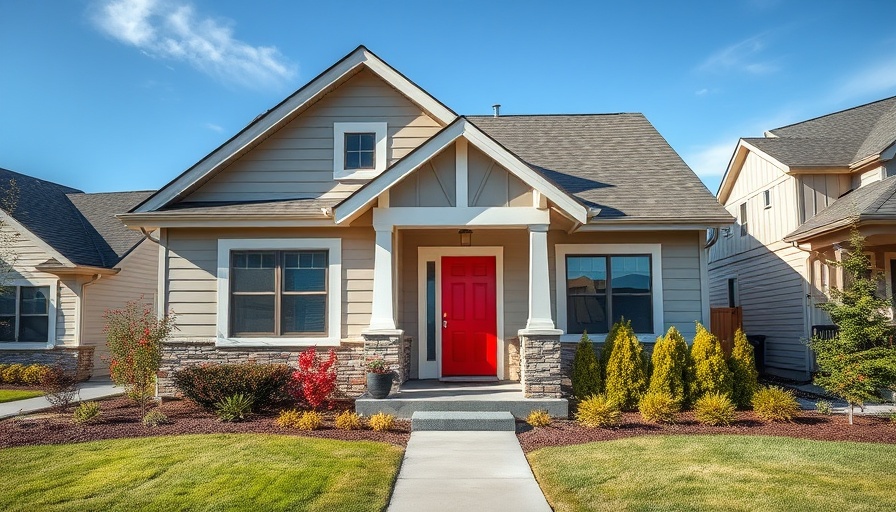 Charming suburban house with red door in best property markets 2025