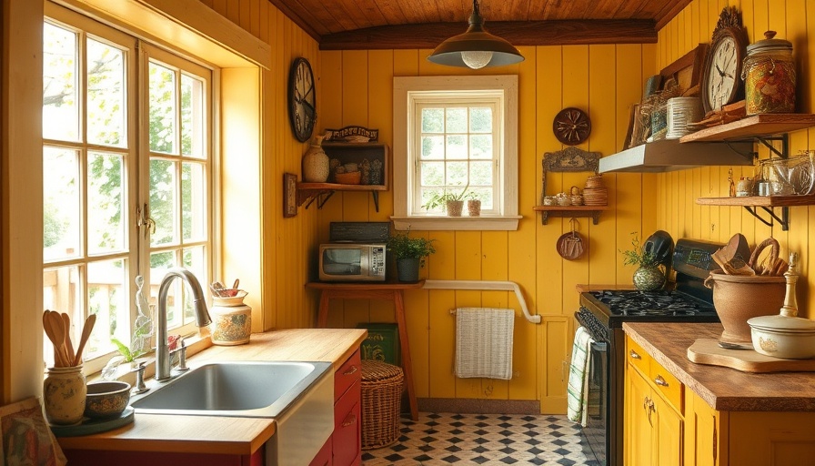 Charming rustic cottage kitchen with vintage decor and cozy atmosphere