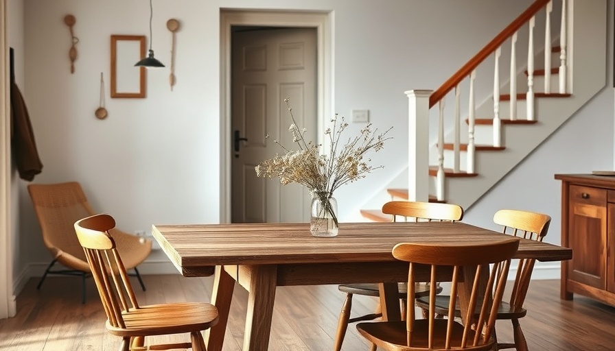 Minimalist rustic dining area depicting armchair travel experiences
