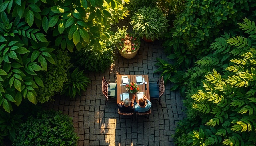 Berman Horn Studio design charm showcased in romantic garden dining.