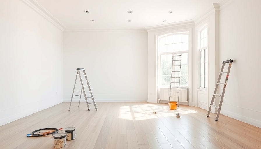 House painter in Mission Hills KS preparing room for painting.
