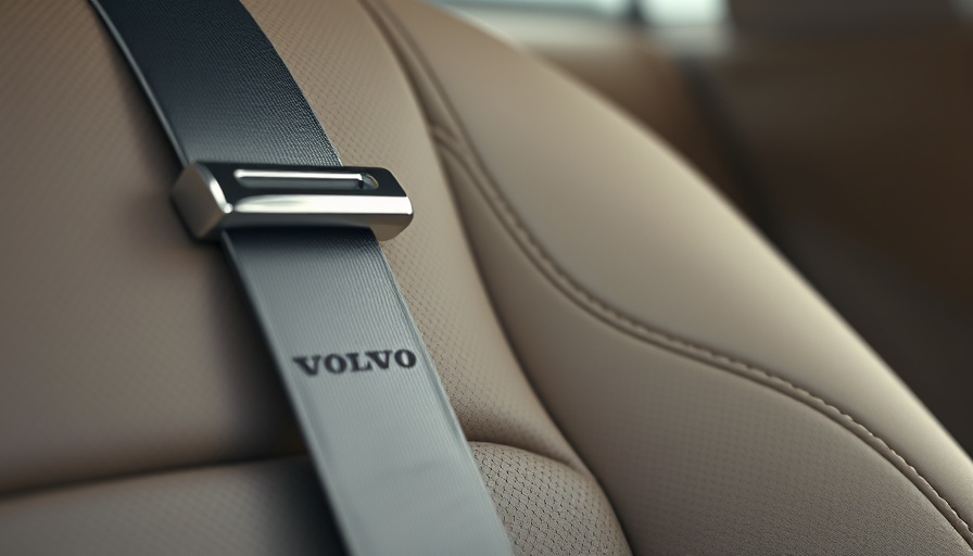 Modern Volvo seatbelt showcasing smart seatbelt technology.