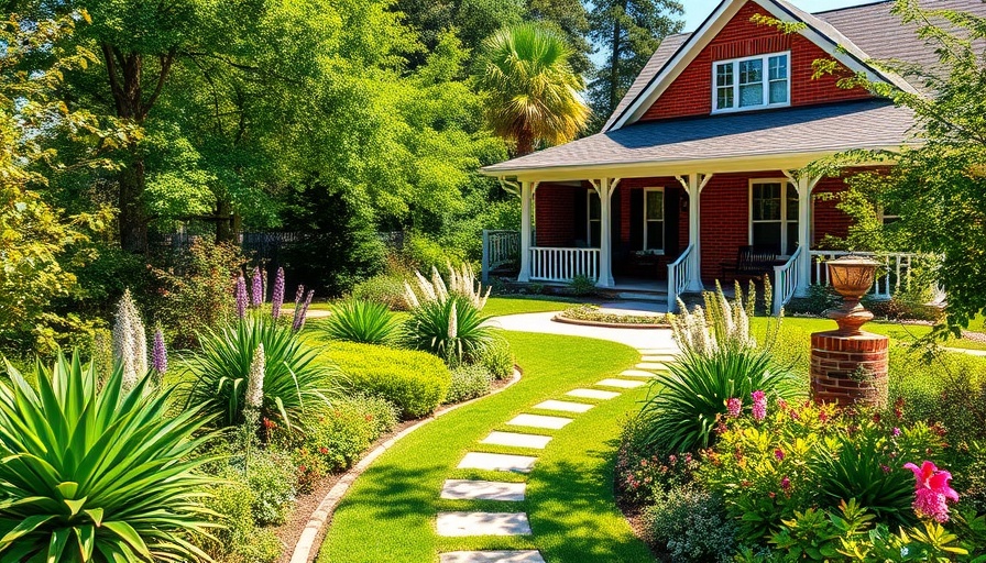 Charming suburban garden showcasing all-in-one landscape management.