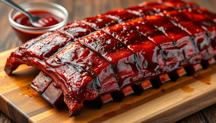 Perfectly cooked BBQ ribs using 3-2-1 method.