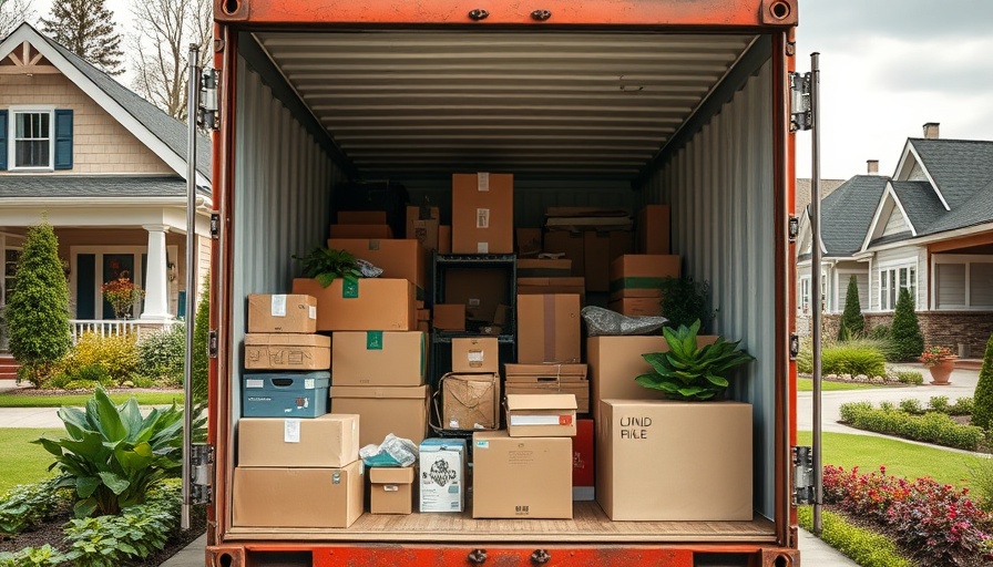 Best Moving Container Companies 2025: Container filled with boxes and furniture outdoors