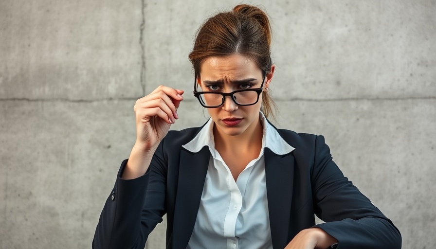 Stressed woman dealing with operating costs crisis for landlords.