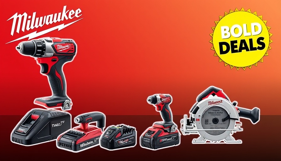 Milwaukee Labor Day tool deals: drill, saw, and charger in a deal alert collage.