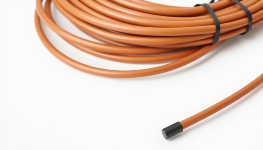 Coiled brown drip irrigation hose symbolizing drip irrigation innovation.