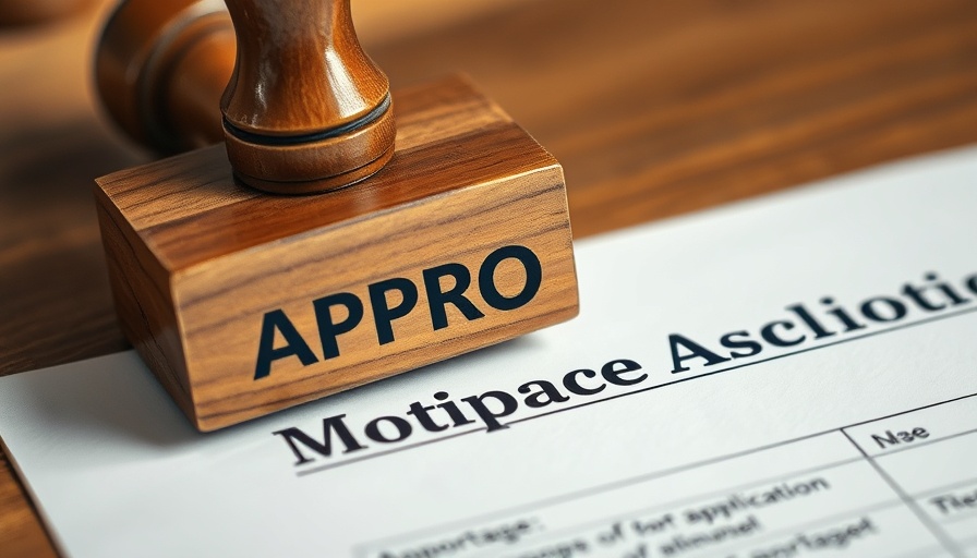 Approved mortgage application document with stamp - Best mortgage rates 2023.