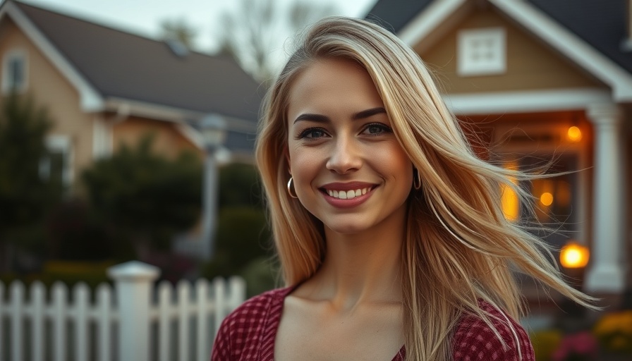 Confident woman in real estate scene, Make $36,000 in Real Estate Fast backdrop.