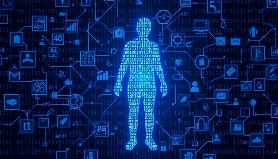 Digital silhouette of human head with binary code in blue, representing Windsurf Anthropic Claude AI models.
