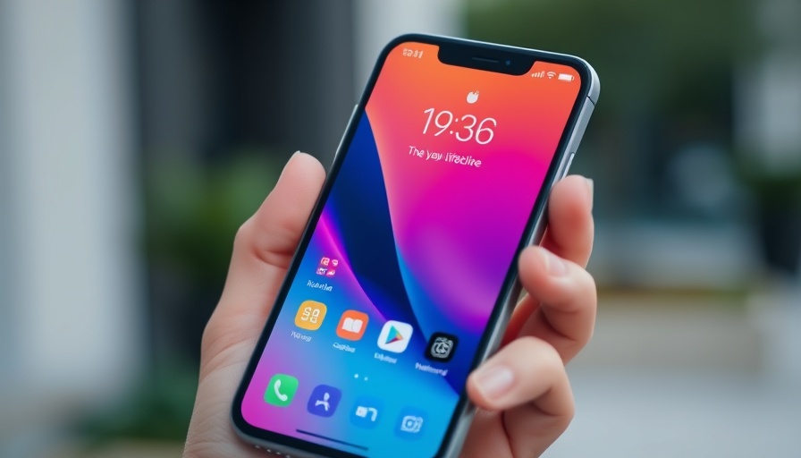 Smartphone displaying AI-powered Siri update lock screen.