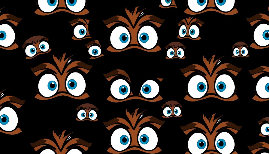 Stylized eyes pattern symbolizing corporate espionage vigilance.