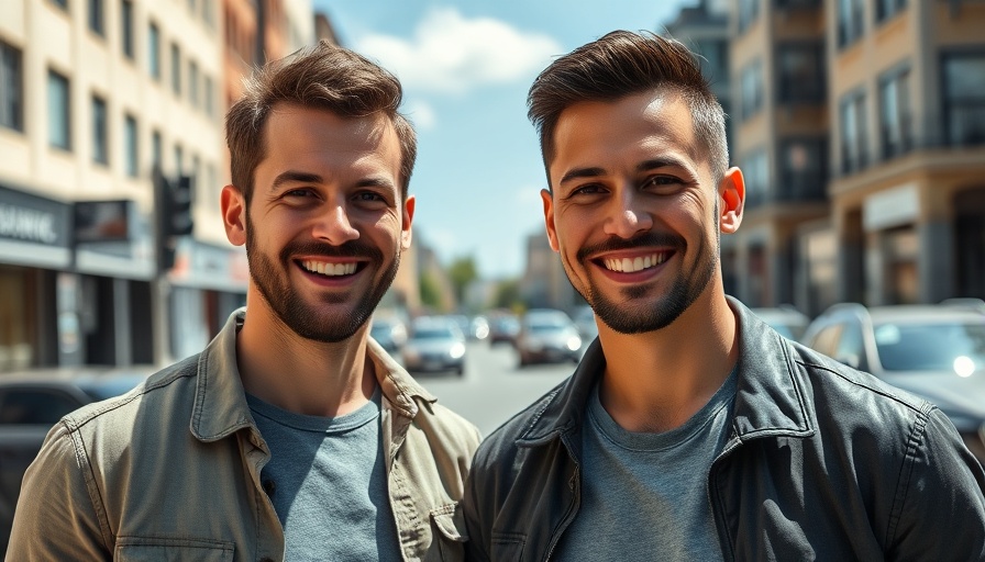 Two men in casual jackets on a city street.