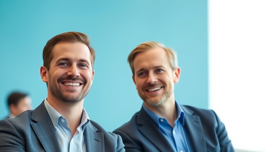 Men discussing AI pilots fail topic against a gradient backdrop.