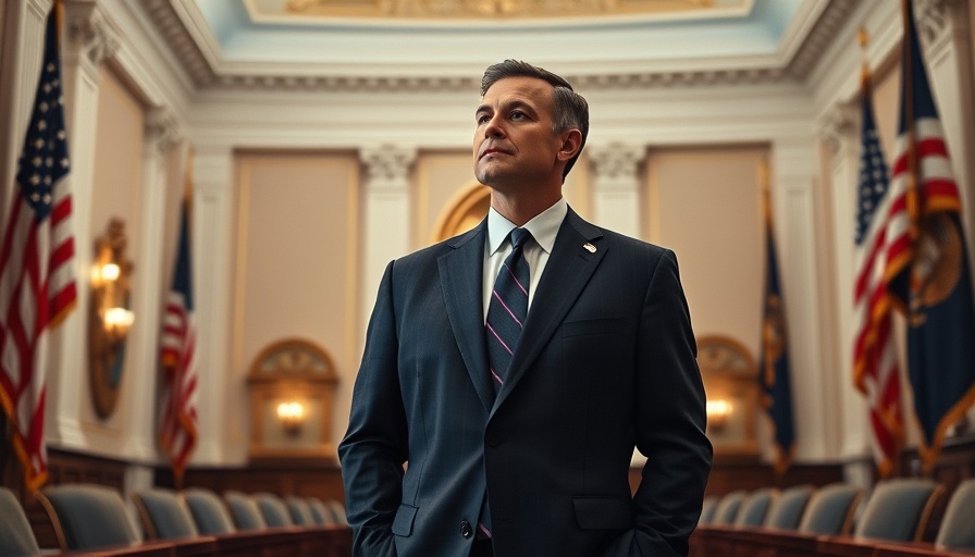 Government tech tools symbolized by thoughtful man in formal setting.