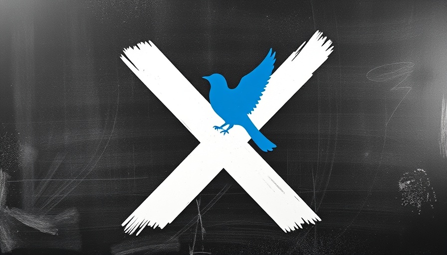 Artistic X with blue bird on chalkboard, FTC investigation into Media Matters context.