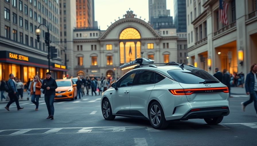 Autonomous vehicle in New York City under Grand Central Terminal.