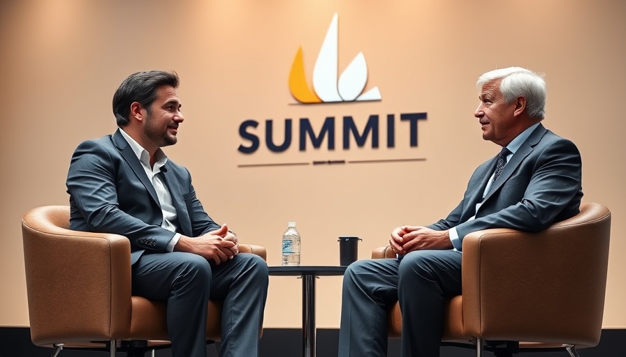 Business leaders at summit discussing topics related to Elon Musk lawsuit against Apple and OpenAI.