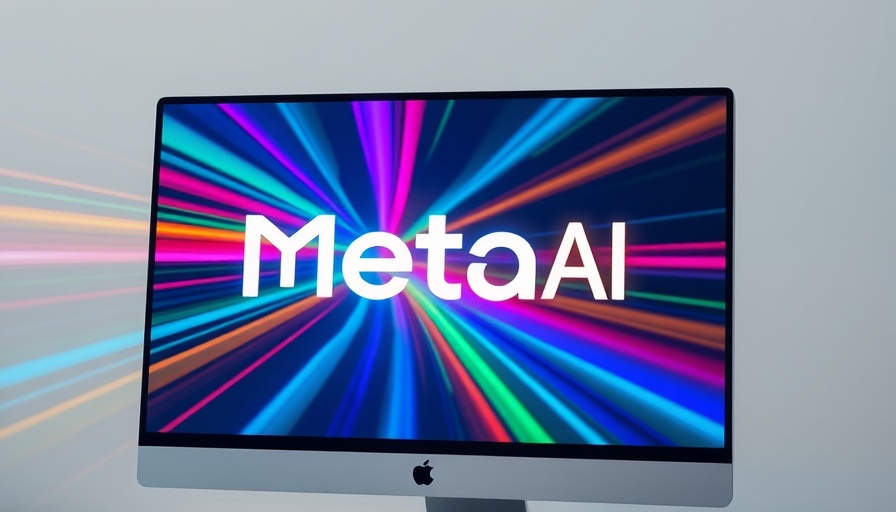 Meta AI logo with colorful light streaks, symbolizing AI regulation.