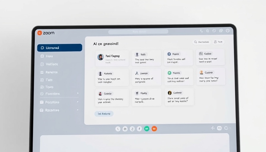 Zoom AI Notetaker interface with chat options displayed on the screen.