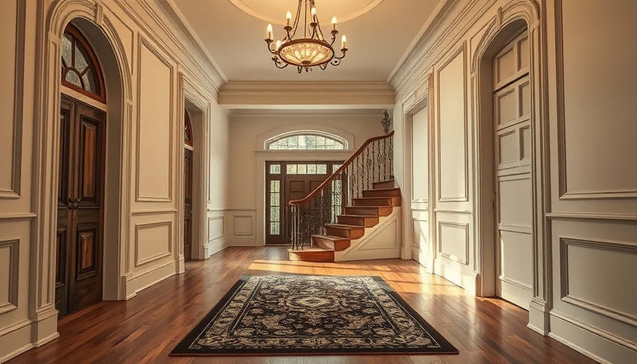 Grand entrance with staircase to prevent slip-and-fall hazards.