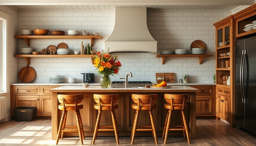 Chic kitchen with second-hand items on display