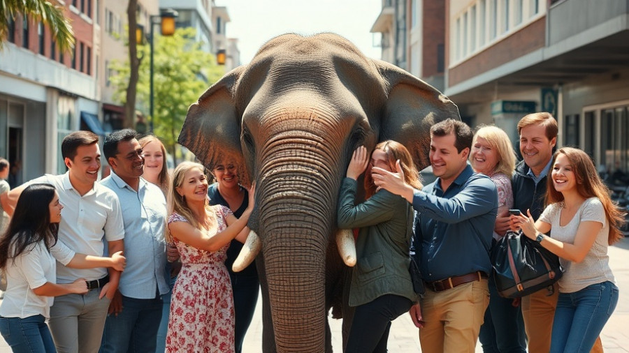 Steve Irwin's family with elephant amid PETA criticism backdrop.