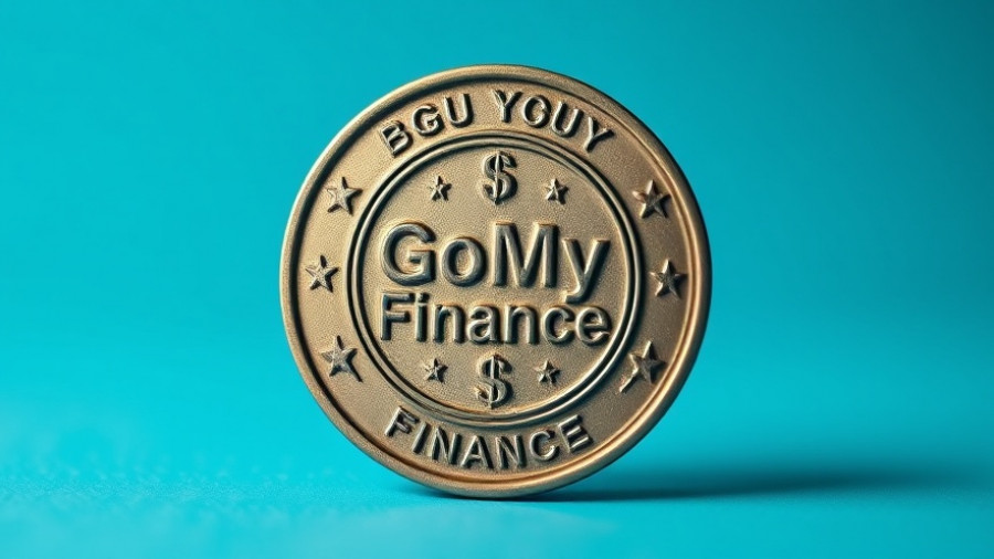 GoMyFinance logo badge featuring budgeting theme with icons.