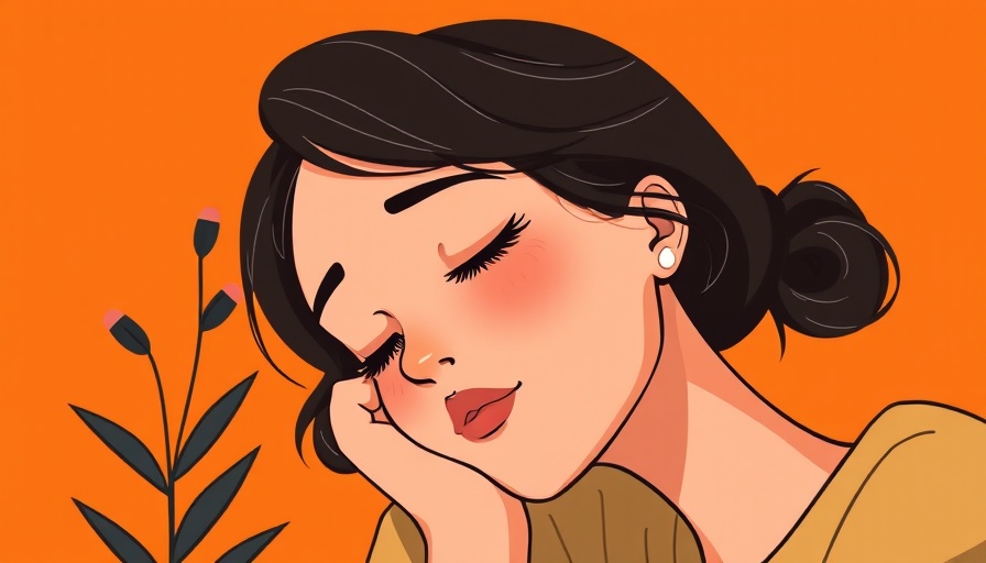 Stylized woman reflecting on elective forgiveness, cartoon design.