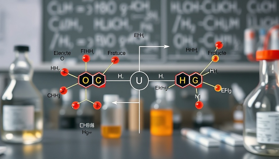 Detailed illustration of redox reactions concept with molecular structures.
