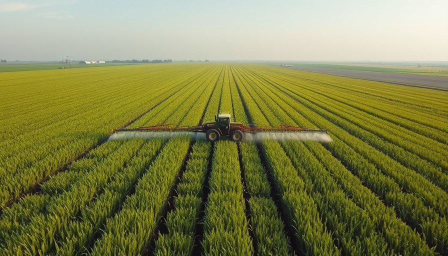 Atrazine Exposure in a large agricultural field with tractor spraying.