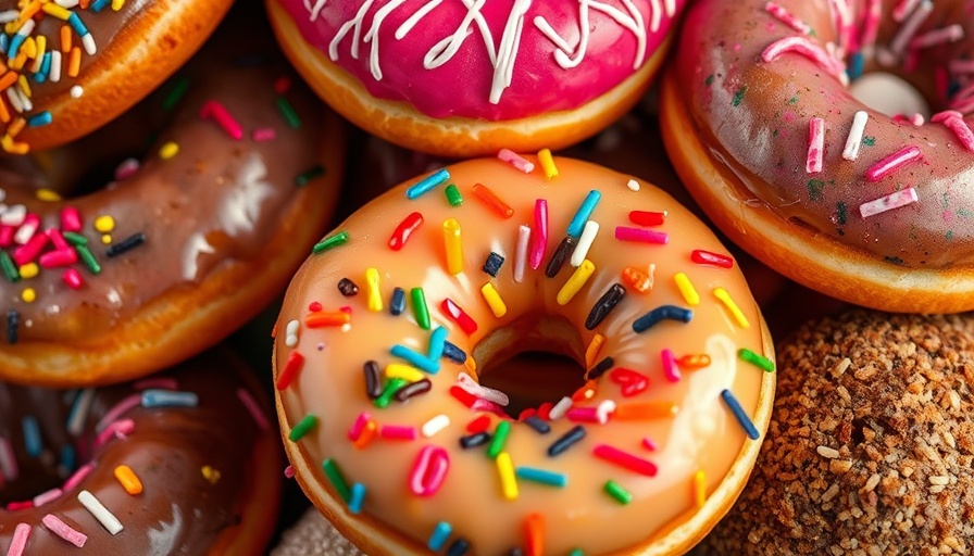 Assorted doughnuts with colorful toppings, doughnut recall concept.