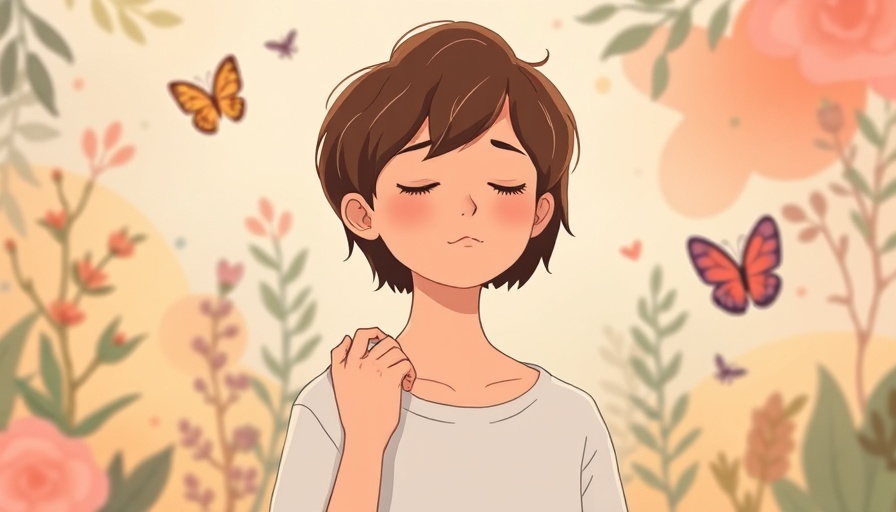Cartoon of person practicing mindfulness for chronic pain.