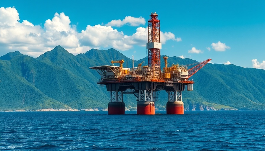 Offshore oil platform near Brazilian coast, representing Brazil joins OPEC+.