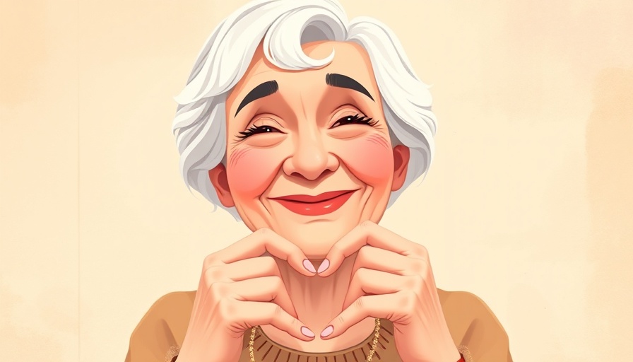 Illustration of self-love during menopause with serene woman.