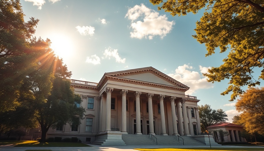 Neoclassical building representing EPA, key to Trump EPA Climate Grants.